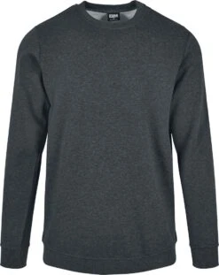 "Basic Terry Crew" Sweatshirt Mottled Dark Grey By Urban Classics