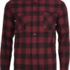 "Checked Flannel Shirt" Flanel Shirt Black-burgundy By Urban Classics -Fashionable Men's Clothing Store 379497a