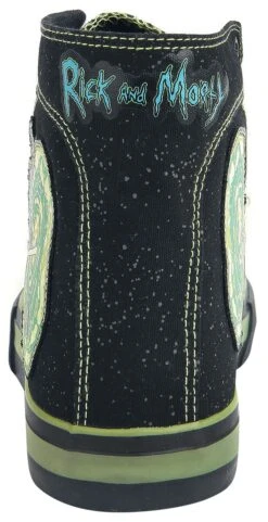 "Portal" Sneakers High Black By Rick And Morty -Fashionable Men's Clothing Store 383576a2