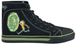 "Portal" Sneakers High Black By Rick And Morty -Fashionable Men's Clothing Store 383576a6