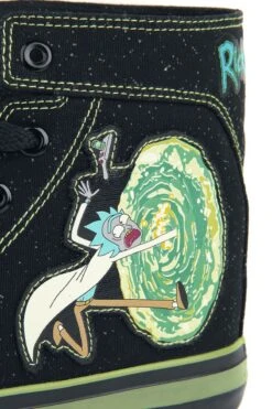 "Portal" Sneakers High Black By Rick And Morty -Fashionable Men's Clothing Store 383576d2