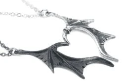 "Demon Wings Sweetheart" Necklace Black-silver By Alchemy Gothic 11 "Demon Wings Sweetheart" Necklace Black-silver By Alchemy Gothic -Fashionable Men's Clothing Store 384219d
