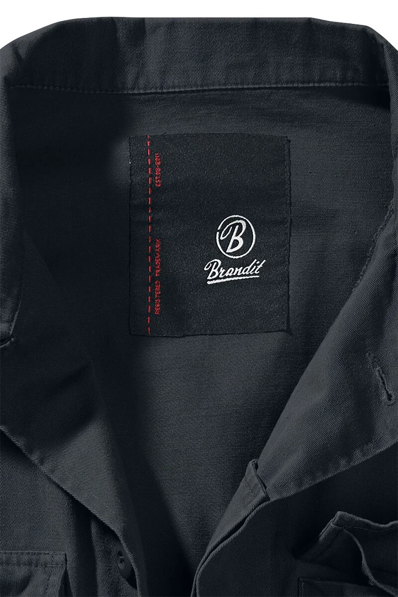 "BDU Twill Jacket" Between-seasons Jacket Black By Brandit 7 "BDU Twill Jacket" Between-seasons Jacket Black By Brandit - Image 5