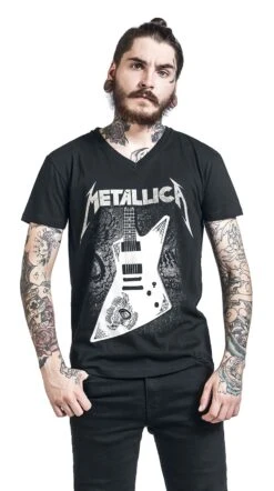 "Papa Het Guitar" T-Shirt Black By Metallica -Fashionable Men's Clothing Store 387791wa