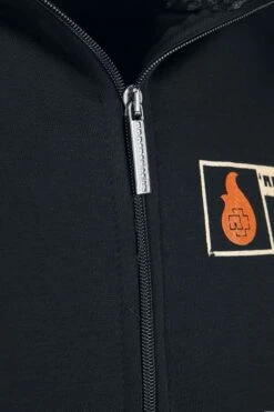 "Benzin" Hooded Zip Black By Rammstein -Fashionable Men's Clothing Store 388245d