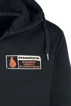 "Benzin" Hooded Zip Black By Rammstein -Fashionable Men's Clothing Store 388245d2