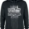 "Broken Logo" Hooded Sweater Black By Rammstein -Fashionable Men's Clothing Store 388246a