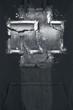 "Broken Logo" Hooded Sweater Black By Rammstein -Fashionable Men's Clothing Store 388246d