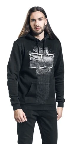 "Broken Logo" Hooded Sweater Black By Rammstein -Fashionable Men's Clothing Store 388246wa