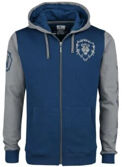 "Alliance Pride" Hooded Zip Blue-grey By World Of Warcraft