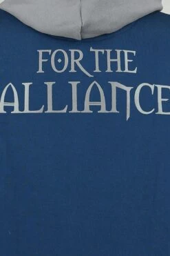 "Alliance Pride" Hooded Zip Blue-grey By World Of Warcraft -Fashionable Men's Clothing Store 394731d2