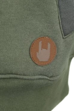 "Mask Of Sanity" Hooded Zip Olive-grey By EMP Premium Collection -Fashionable Men's Clothing Store 395552d