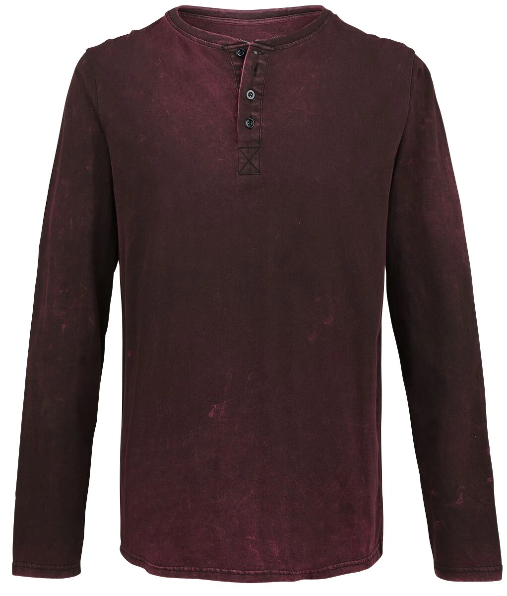 "Through The Glass" Long-sleeve Shirt Burgundy By Black Premium By EMP 3 "Through The Glass" Long-sleeve Shirt Burgundy By Black Premium By EMP