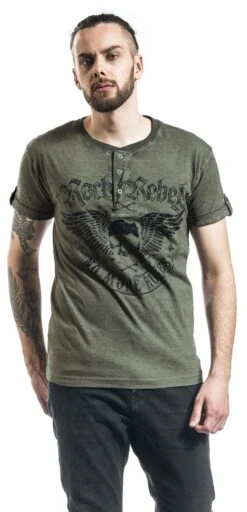 "Back For More" T-Shirt Olive By Rock Rebel By EMP -Fashionable Men's Clothing Store 395708wa