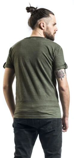 "Back For More" T-Shirt Olive By Rock Rebel By EMP -Fashionable Men's Clothing Store 395708wb