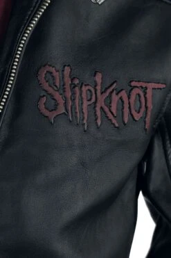 "EMP Signature Collection" Leather Jacket Black-red By Slipknot -Fashionable Men's Clothing Store 397124d