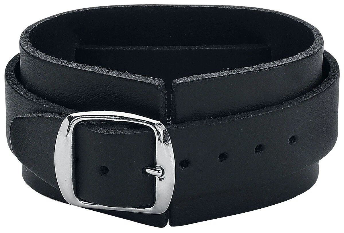 "Metallica Logo" Leather Bracelet Black By Metallica 5 "Metallica Logo" Leather Bracelet Black By Metallica - Image 3