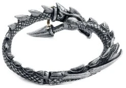 "Dragon's Lure" Bracelet Silver-coloured By Alchemy Gothic -Fashionable Men's Clothing Store 442546b