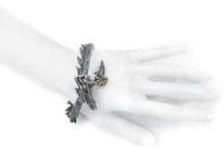 "Dragon's Lure" Bracelet Silver-coloured By Alchemy Gothic -Fashionable Men's Clothing Store 442546c