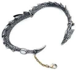 "Dragon's Lure" Bracelet Silver-coloured By Alchemy Gothic -Fashionable Men's Clothing Store 442546d