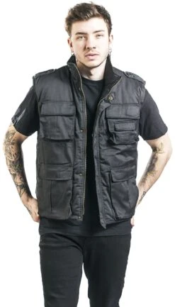 "Ranger Vest" Vest Black By Brandit -Fashionable Men's Clothing Store 443081wa