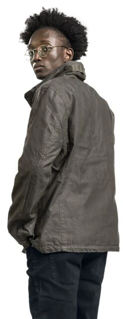 "Twister" Between-seasons Jacket Black-olive By Brandit -Fashionable Men's Clothing Store 443089wb
