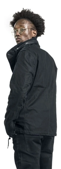"Twister" Between-seasons Jacket Black-olive By Brandit -Fashionable Men's Clothing Store 443089wb2