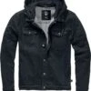 "Cradock Denim Hooded Vest" Hooded Zip Black By Brandit -Fashionable Men's Clothing Store 443199a