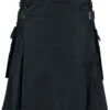 "Black Kilt" Medium-length Skirt Black By Altana Industries