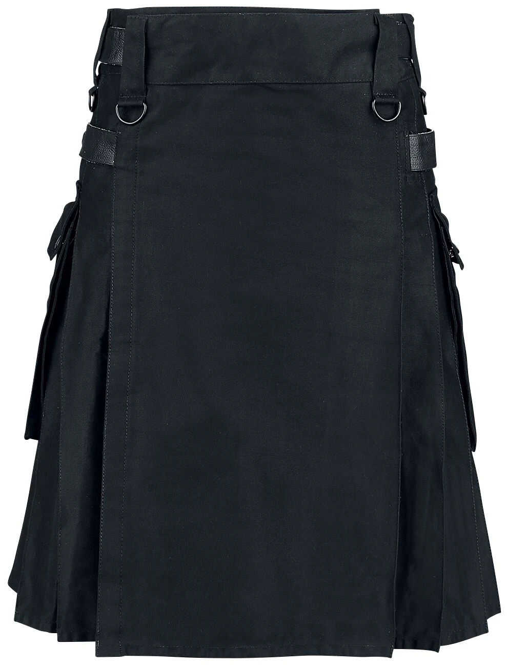 "Black Kilt" Medium-length Skirt Black By Altana Industries 3 "Black Kilt" Medium-length Skirt Black By Altana Industries