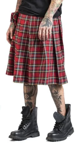 "Fear Is Over Kilt" Medium-length Skirt Red By Banned Alternative -Fashionable Men's Clothing Store 443568wa2