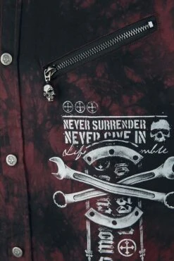 "There Is No Business Like Rock Business" Longsleeve Burgundy By Rock Rebel By EMP -Fashionable Men's Clothing Store 450191d