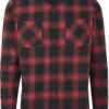 "Checked Flanell Shirt 6" Flanel Shirt Black-red By Urban Classics -Fashionable Men's Clothing Store 450313a
