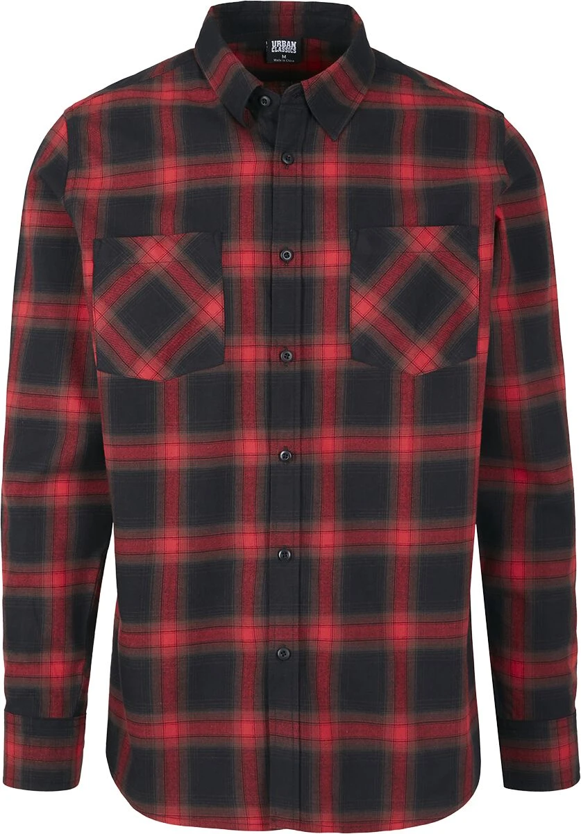 "Checked Flanell Shirt 6" Flanel Shirt Black-red By Urban Classics 3 "Checked Flanell Shirt 6" Flanel Shirt Black-red By Urban Classics