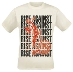 "Flame" T-Shirt Off White By Rise Against