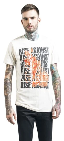 "Flame" T-Shirt Off White By Rise Against -Fashionable Men's Clothing Store 451829wa