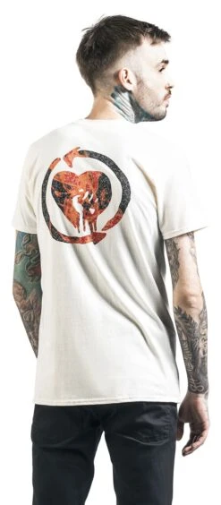 "Flame" T-Shirt Off White By Rise Against -Fashionable Men's Clothing Store 451829wb