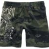 "Camouflage Swim Shorts With Print" Swim Shorts Dark Green By Rock Rebel By EMP 2 "Camouflage Swim Shorts With Print" Swim Shorts Dark Green By Rock Rebel By EMP -Fashionable Men's Clothing Store 451968a