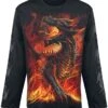 "Draconis" Long-sleeve Shirt Black By Spiral