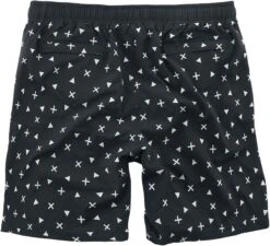 "Black Swim Shorts With All-Over Print And Red Details" Swim Shorts Black By RED By EMP -Fashionable Men's Clothing Store 454541b