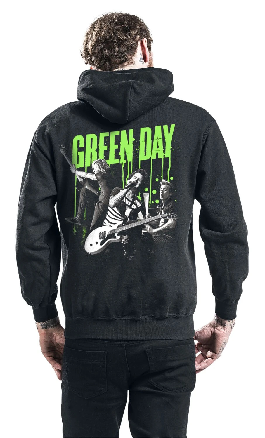 "Revolution Drips" Hooded Sweater Black By Green Day 7 "Revolution Drips" Hooded Sweater Black By Green Day - Image 5