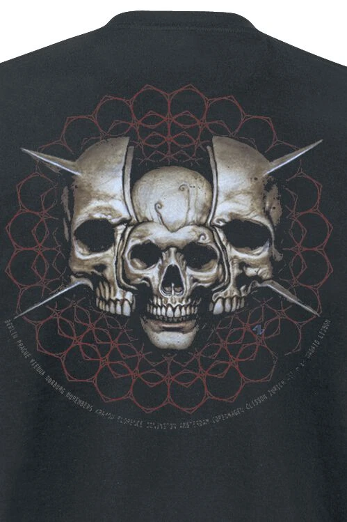 "Skull Spikes" T-Shirt Black By Tool 5 "Skull Spikes" T-Shirt Black By Tool - Image 3