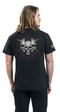 "Skull Spikes" T-Shirt Black By Tool 13 "Skull Spikes" T-Shirt Black By Tool -Fashionable Men's Clothing Store 455898wb