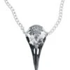 "Volvan Raven Skull" Necklace Silver-coloured By Alchemy Gothic