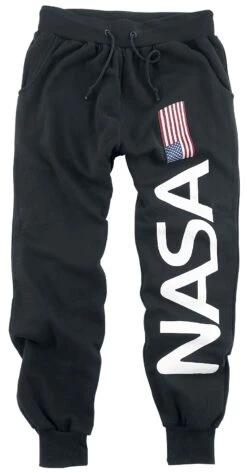 "Flag And Logo" Tracksuit Trousers Black By NASA