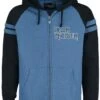 "EMP Signature Collection" Hooded Zip Blue-black By Iron Maiden -Fashionable Men's Clothing Store 457839a