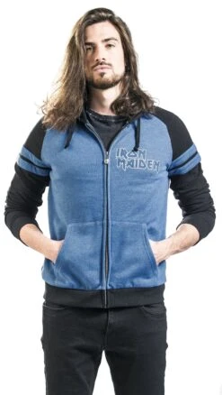 "EMP Signature Collection" Hooded Zip Blue-black By Iron Maiden -Fashionable Men's Clothing Store 457839wa