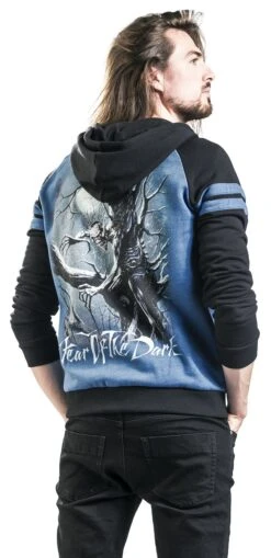 "EMP Signature Collection" Hooded Zip Blue-black By Iron Maiden -Fashionable Men's Clothing Store 457839wb