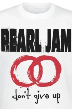 "Don't Give Up" T-Shirt White By Pearl Jam 6 "Don't Give Up" T-Shirt White By Pearl Jam -Fashionable Men's Clothing Store 458179d