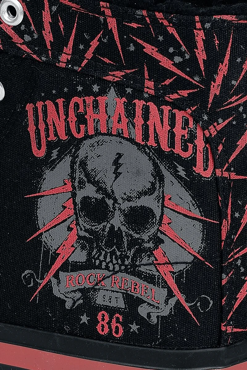 "Lined Trainers With Print" Sneakers High Black By Rock Rebel By EMP 8 "Lined Trainers With Print" Sneakers High Black By Rock Rebel By EMP - Image 6